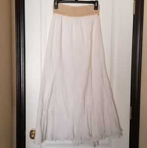 Elan White Bohemian Skirt